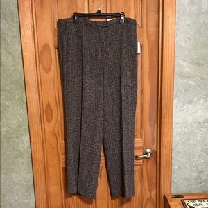 Women’s Sag Harbor English Tweed Dress Pants Black Size 18 Inseam 30” New